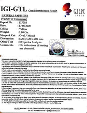 2.09 Ratti Natural Ceylonese Pukhraj Stone with Govt Lab Certificate-(YELSA9S)